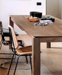 Dining Tables Ethnicraft SliceTeak Extension Dining Table