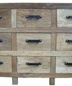 Megaria Chest Of Drawers Industrial Iron Wide Boy-Recycled Timber