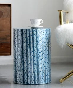 Philbee Turquoise Round Side Table