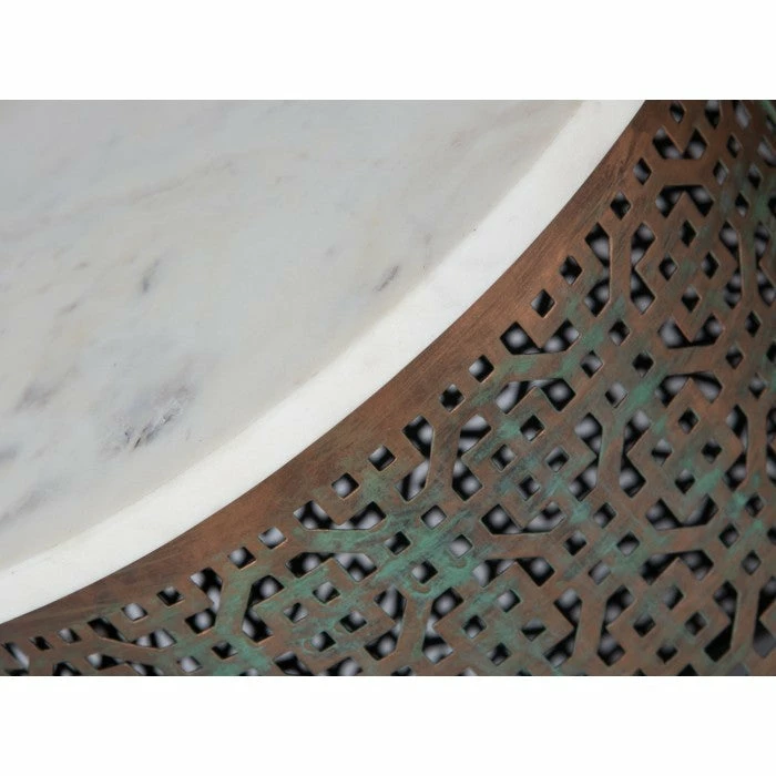 H & G Marble And Iron Side Tables 2 H & G Marble And Iron Side Tables