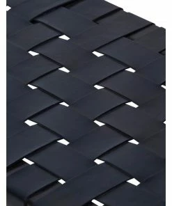 H & G Leather Woven Bench Black Benches 14 H & G Leather Woven Bench Black Benches