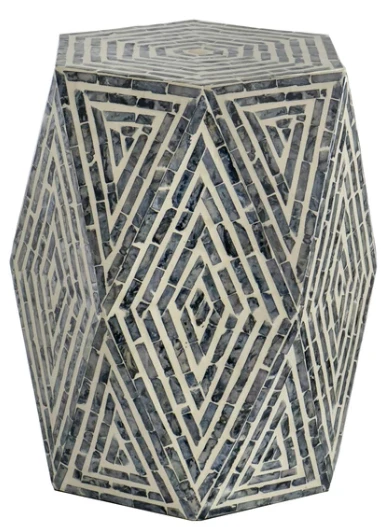 Alliance Side Tables Capiz Hexagonal Side Table 4 Alliance Side Tables Capiz Hexagonal Side Table