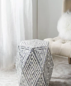 Alliance Side Tables Capiz Hexagonal Side Table