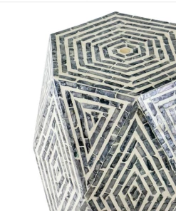 Alliance Side Tables Capiz Hexagonal Side Table