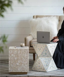 Alliance Capiz Square Side Table Side Tables