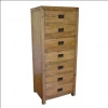 Megaria Chest Of Drawers Oak 7 Drawer Slim Boy