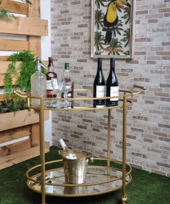 SLH Bar Trolleys Luxe Oval Bar Trolley / Cart