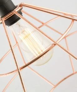 H & G Copper Diamond Pendant Lighting
