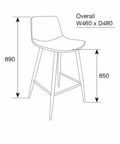 PFS Furniture Sales Stools Mendel 4 Leg Base Barstool