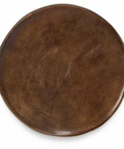 H & G Leather Low Stool