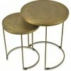H & G Jafar Set Of 2 Side Tables-Brass