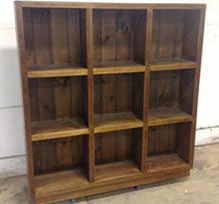 PFS Furniture Sales Recycled Australian Timber Cube Display Shelf Bookcases