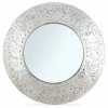 PFS Furniture Sales Round Aluminium Embossed Mirror