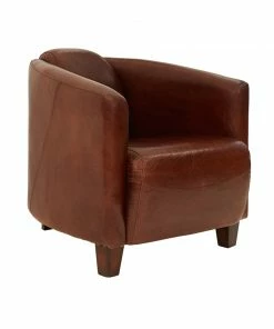 PFS Furniture Shop 14 Alliance Aged Leather Tub Chair